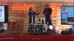 Quentin and Hilary speaking at Maker Faire Bay Area